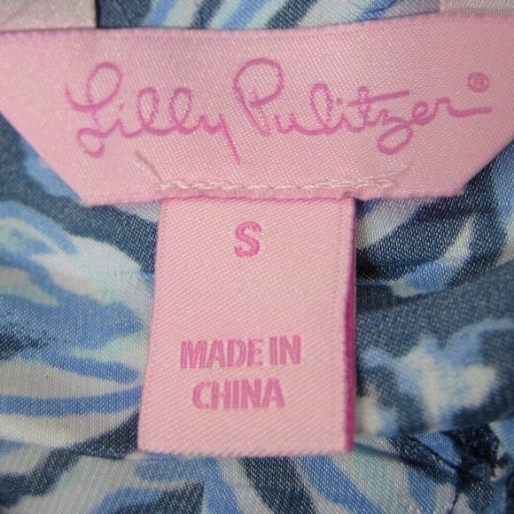 Lilly Pulitzer Blue Shell Print Jumpsuit Size Small - Picture 4 of 4